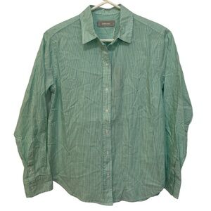 Everlane Mint Striped Button Down Shirt